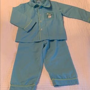Snowman smocked pjs